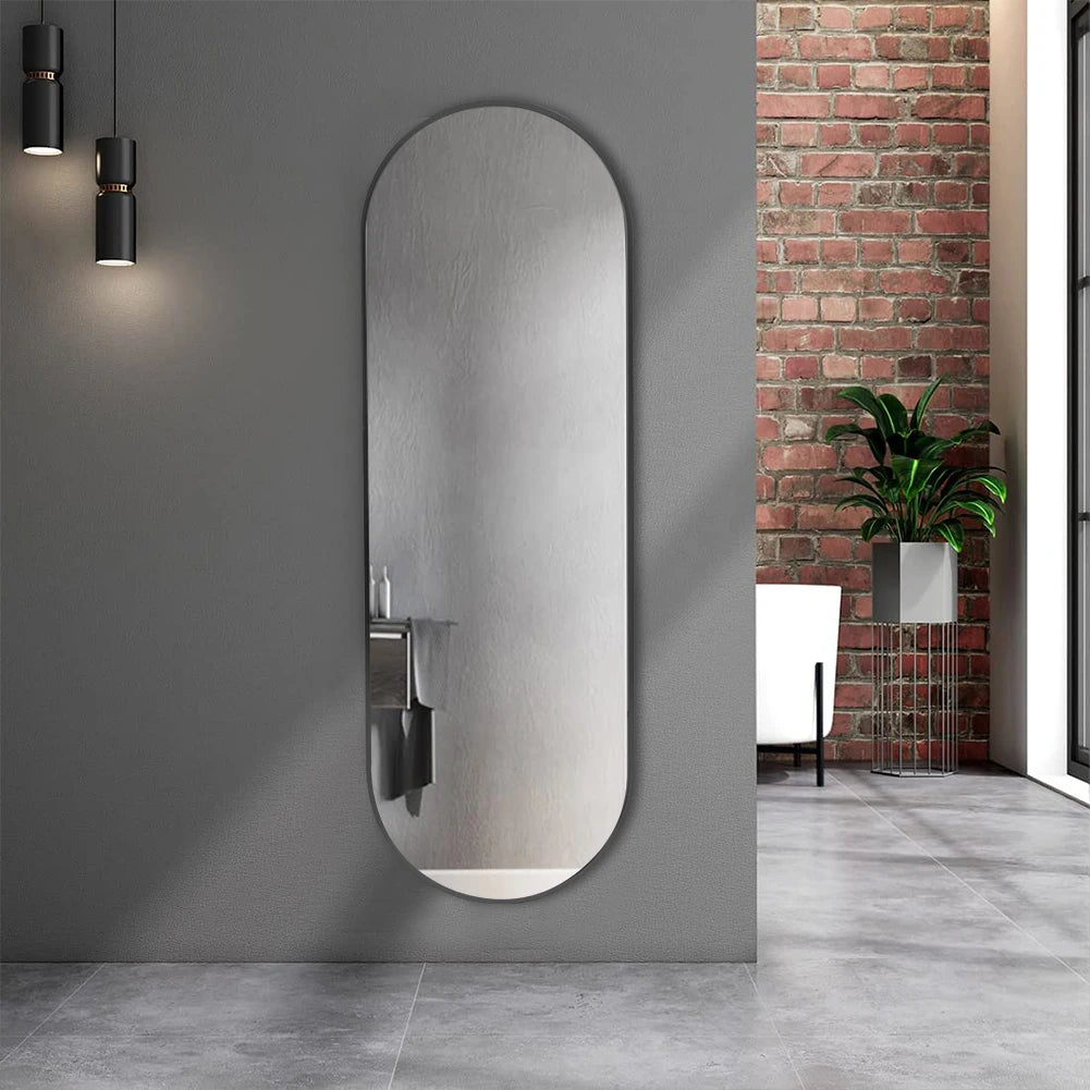 The Mirror That Opens the Room — Oversized Oval Full-Length Mirror
