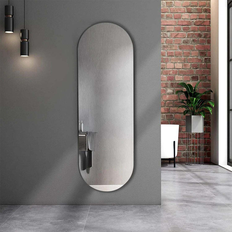 The Mirror That Opens the Room — Oversized Oval Full-Length Mirror