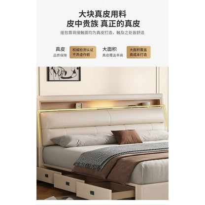 The Storage Bed — Luxury Multifunctional Bed Frame with Storage Headboard