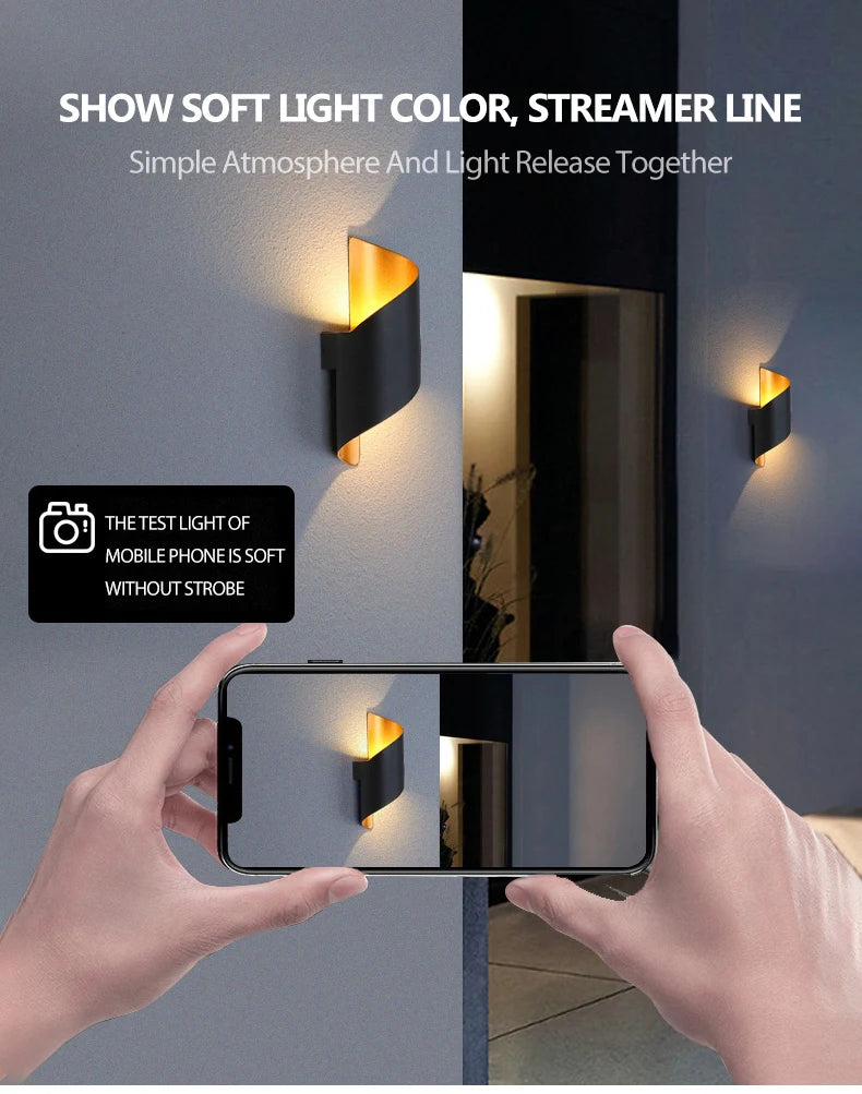 Spiral LED Wall Light — Nordic Modern Indoor &amp; Outdoor Sconce