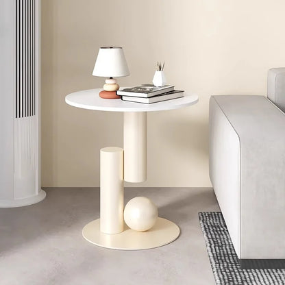 Round Metal Side Table — Modern Moroccan Coffee & Sofa Table