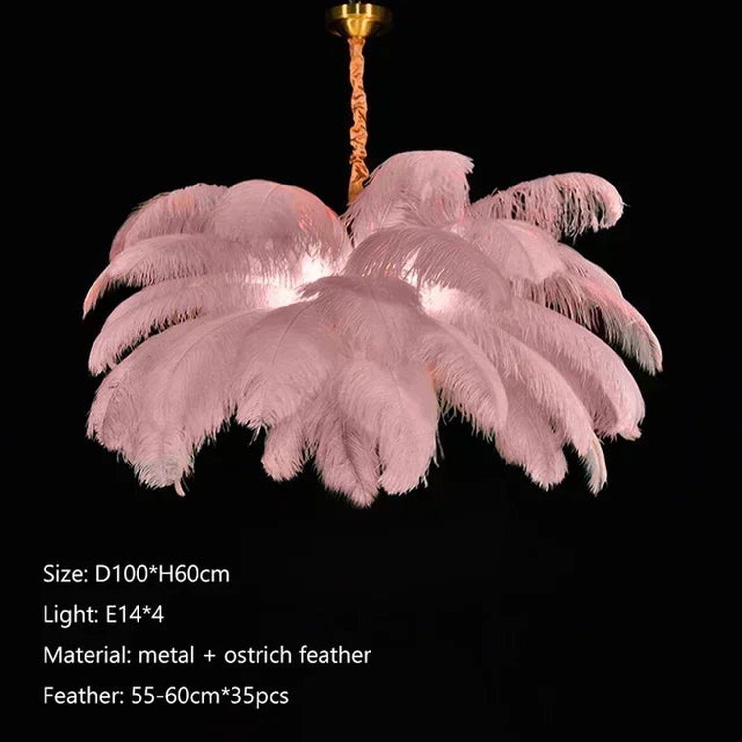Soft Power — Nordic Ostrich Feather Chandelier for Bedroom &amp; Living Room