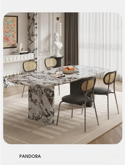 Custom Luxury French Marble Dining Table — Natural Stone