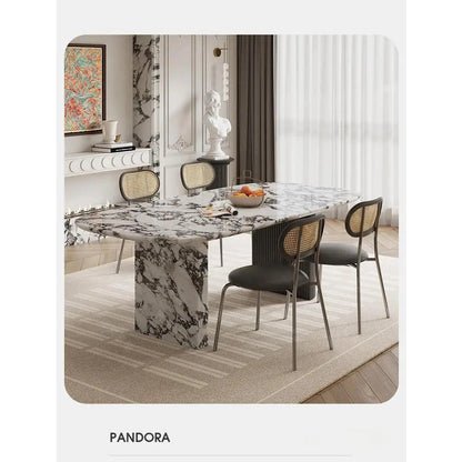 Custom Luxury French Marble Dining Table — Natural Stone