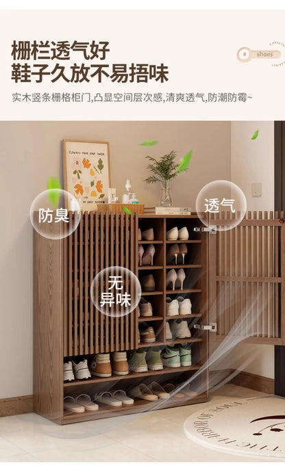 Entryway Wood Shoes Rack Vintage Luxury Space Saving Shoes Rack Storage Unit Meuble De Rangement Multifunction Furniture Jonine’s Corner