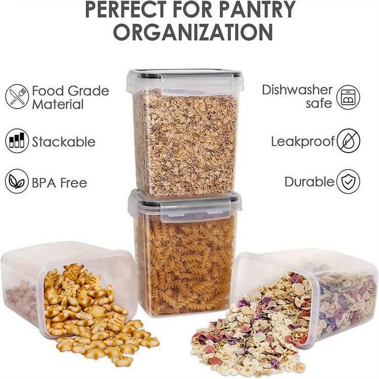 6-Piece Airtight Food Storage Container Set with Labels Jonine’s Corner