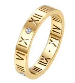 Crystal Zircon Stacking Ring — 18K Gold or Silver Plated, Stainless Steel