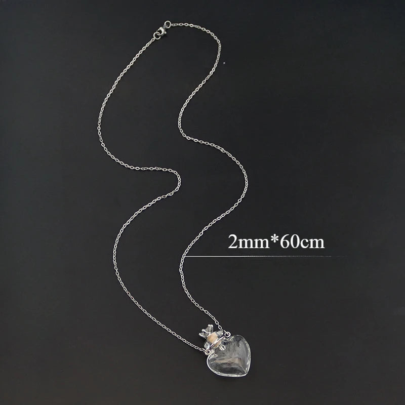 Fashion Glass Perfume Essential Oil Bottle Pendants DIY Women&