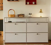 MLG Modern Dual Cabinet – Wood & Acrylic Living Room Storage