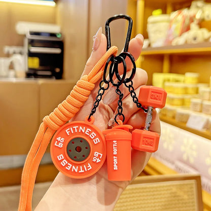 Motivational Fitness Keychain — Colorful Gym Bag Charm & Workout Gift