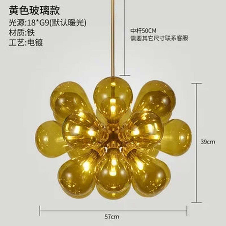 Suspended in Light — Designer Glass Bubble Chandelier for Bedroom & Living Room