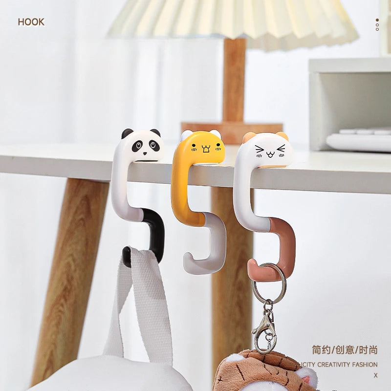 Hang It, Hide It — No-Drill Desk Side Hanging Organizer with Bag Hook
