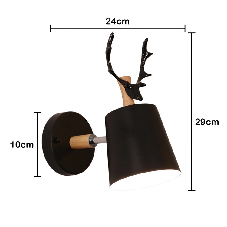 Nordic LED Wall Lamp Wood Creative Lighting Fixture Guest Room Balcony Staircase Sconce Bedroom Bedside Decor Light Chandelier Jonine&