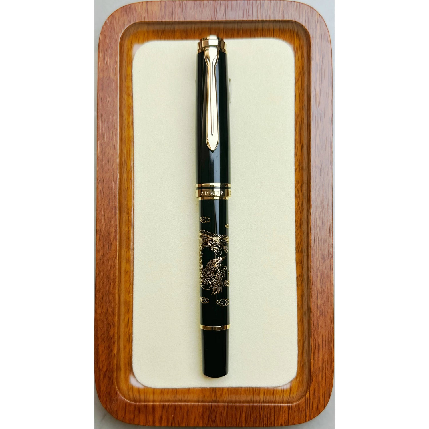 Hand-Carved Piston Fountain Pen — Premium Nib Options in 5 Colorways Jonine’s Corner