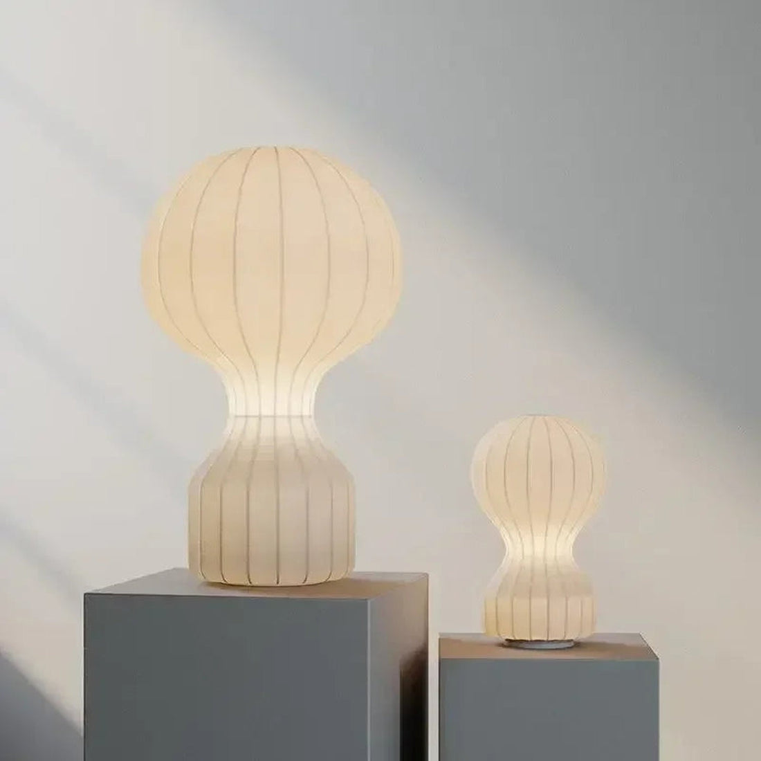 Wabi-Sabi Fabric Floor Lamp — Japandi Style for Bedroom &amp; Living Room