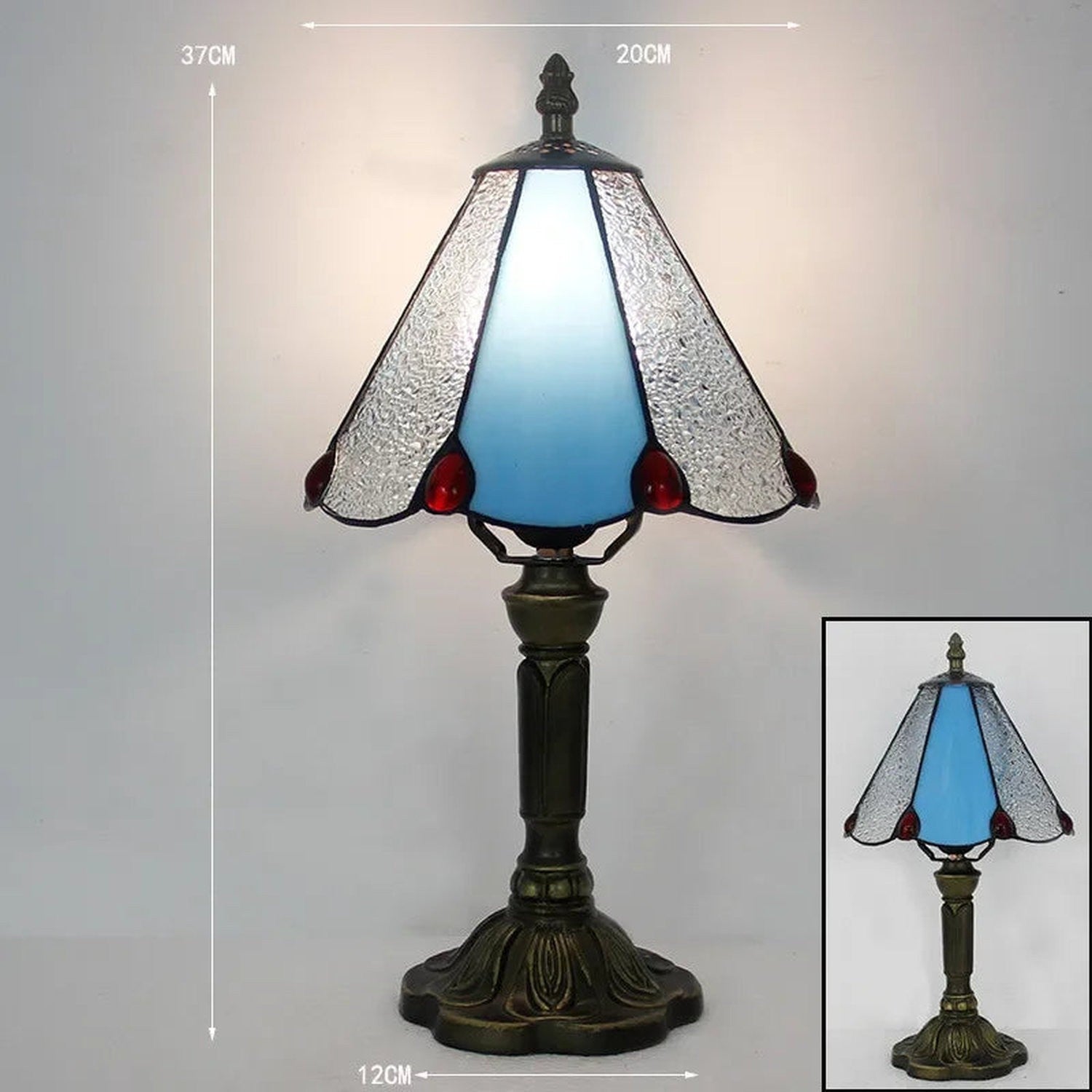 Old World Glow — European Retro Art Glass LED Desk Lamp