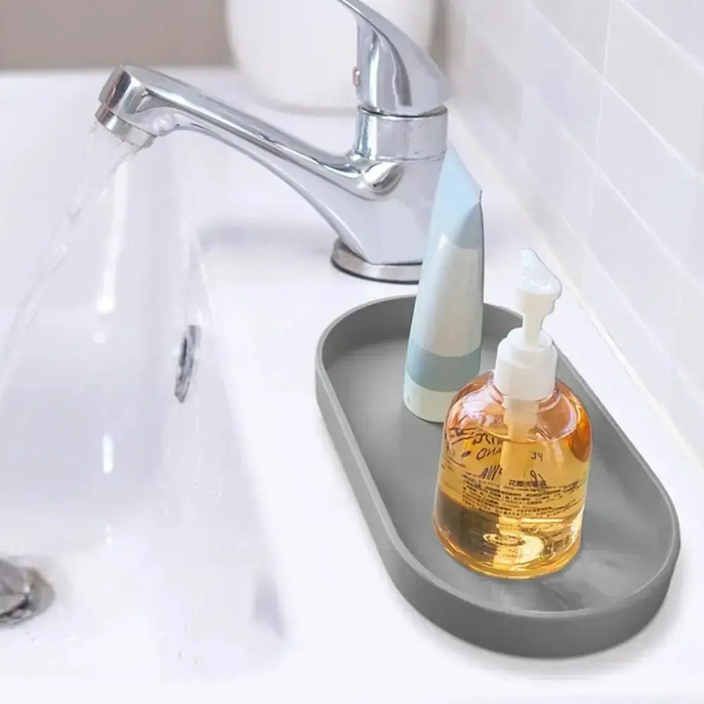 The Marble Tray — Oval Silicone Vanity & Countertop Organizer Tray Jonine’s Corner