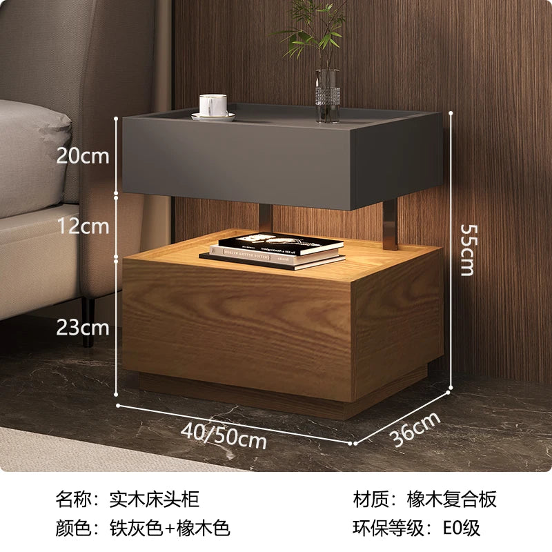 European Nightstand — Modern Bedside Table with Storage