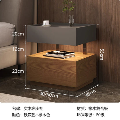 European Nightstand — Modern Bedside Table with Storage