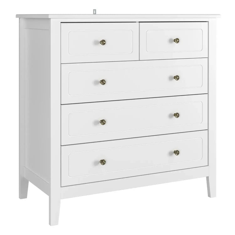 6-Drawer Chest of Drawers – White Bedroom Dresser & Storage Cabinet, 80x40x80cm Jonine’s Corner