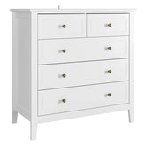 Getone Chest of Drawers Bedroom, Storage Cabinet with 6 Drawers, Sideboard, Bedroom Dresser, 80x40x80cm, White