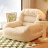 Modern breathable fabric sofa bed in olive green with corduroy finish, compact and convertible for small living spaces