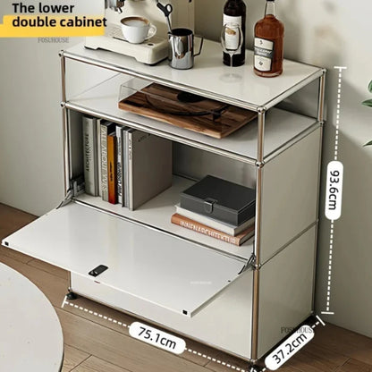 Dual Cabinet Storage Organizer — Modern Chest of Drawers for Bedroom & Living Room
