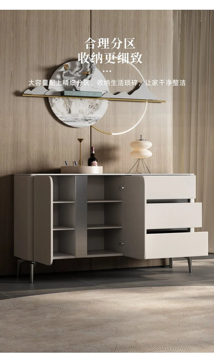 Premium Minimalist Display Cabinet — Light Luxury Living Room Storage