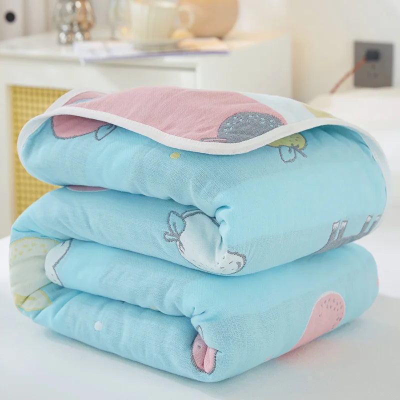 Cotton Gauze Summer Quilt — Plaid