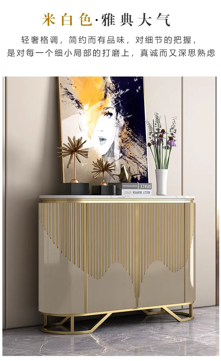 French Gold Luxury Living Room Display Cabinet Jonine&