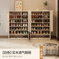 Vintage Luxury Wood Shoe Rack — Space-Saving Entryway Storage
