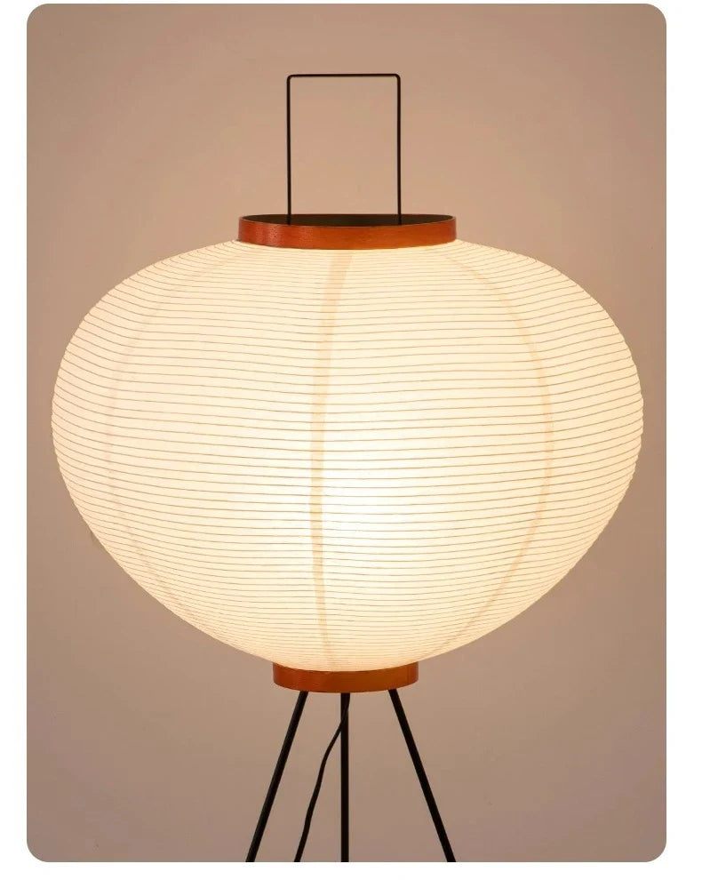 Wabi-Sabi Rice Paper Floor Lamp – Noguchi Style