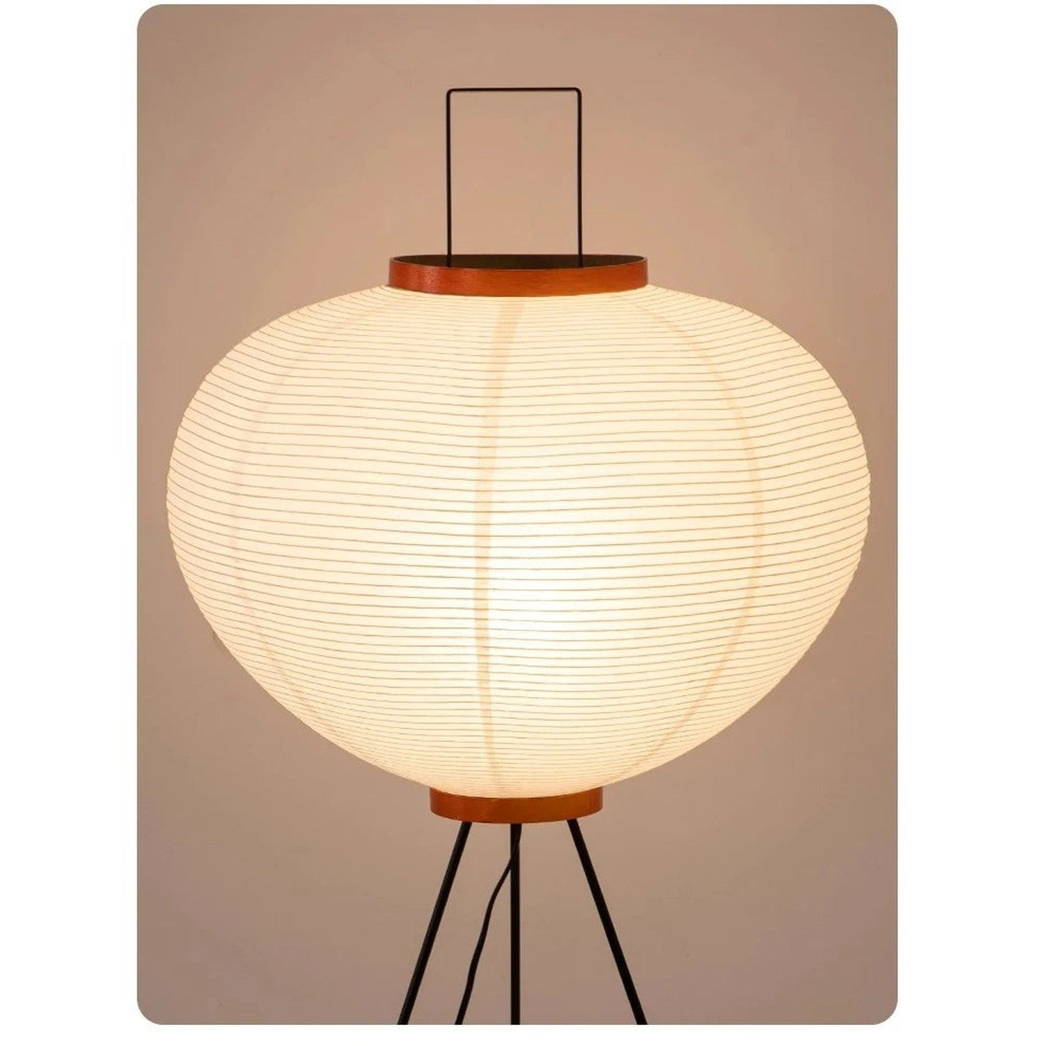 Wabi-Sabi Rice Paper Floor Lamp – Noguchi Style