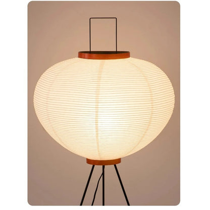 Wabi-Sabi Rice Paper Floor Lamp – Noguchi Style