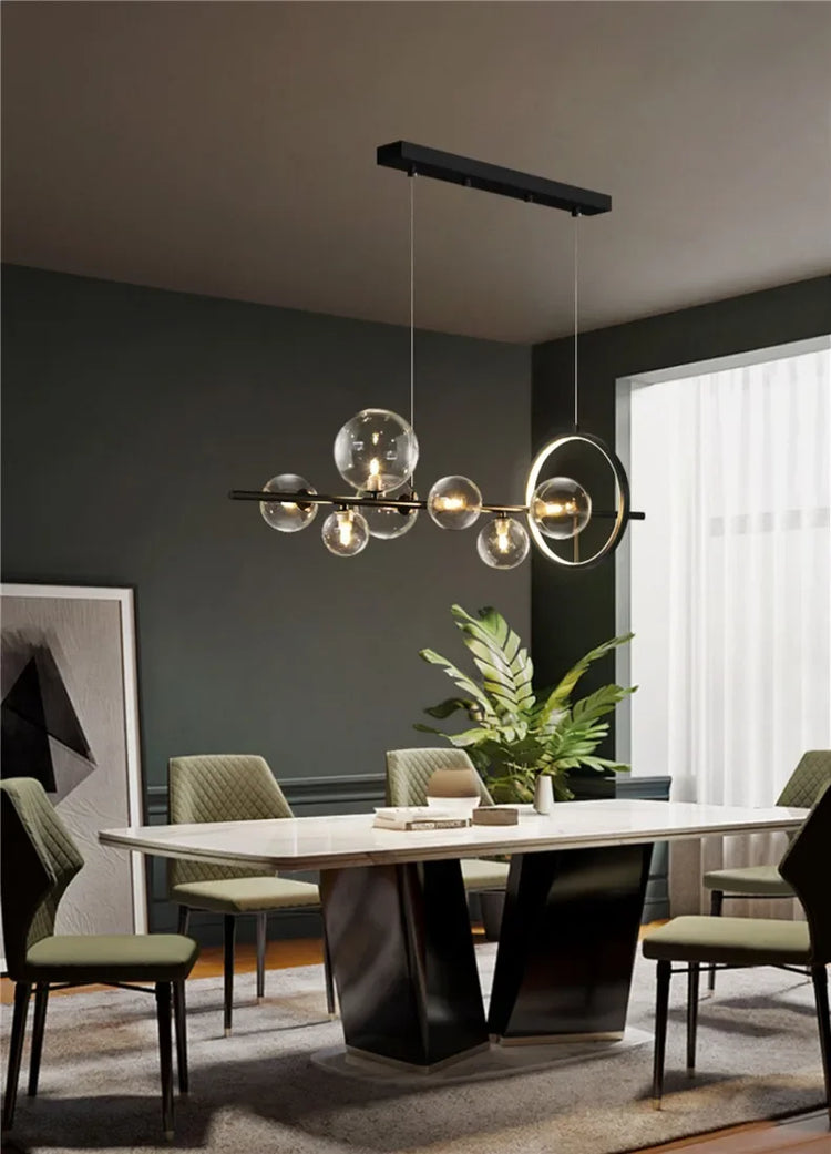 Modern Glass Bubbles Led Pendant Lights for Table Dining Room Kitchen Bar Chandeliers Lamps Home Decor Lusters Lighting Fixture Jonine&