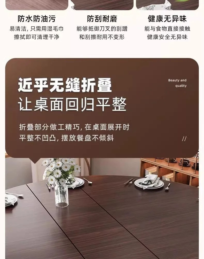Round Foldable Dining Table — 100 & 120cm