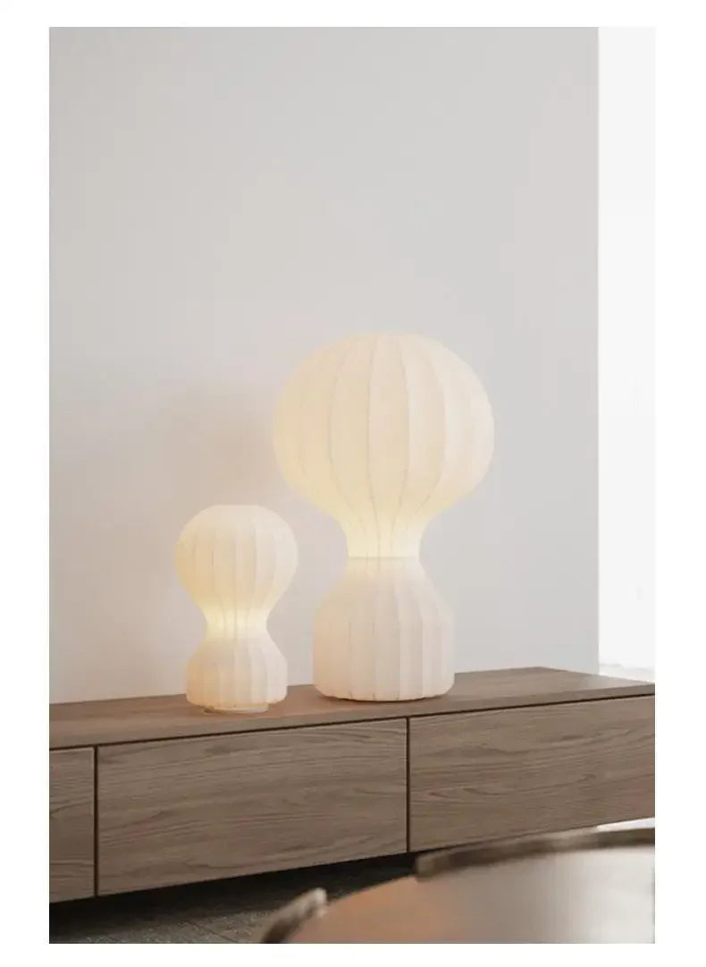 Wabi-Sabi Fabric Floor Lamp — Japandi Style for Bedroom & Living Room