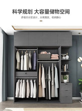 Bedroom Glass Sliding Door Wardrobe Clothes Storage Cabinet Closet Double Wardrobe Cabinets Wardrobes Furniture Modern Simple Jonine&