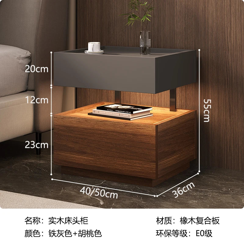 European Nightstand — Modern Bedside Table with Storage