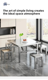 Buffet Serving Counter Home Dining TableStainless Steel Multifunctional Foldable Table Portable Outdoor Camping Desk Commercial Jonine’s Corner