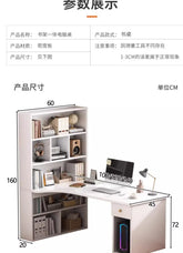 L-Shaped Corner Desk with Bookshelf — Jonine&