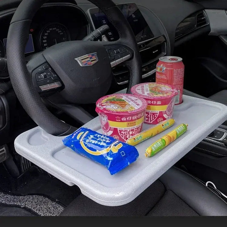 Car steering wheel, small table, car mounted dining plate, car mount, flatbed, car interior dining table, dining table