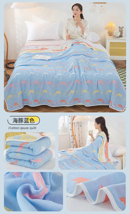 Cotton Gauze Summer Quilt — Solid