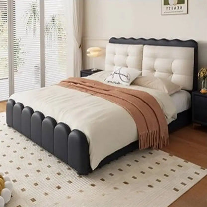 Elegant Upholstered Platform Bed — Modern Double Bed Frame