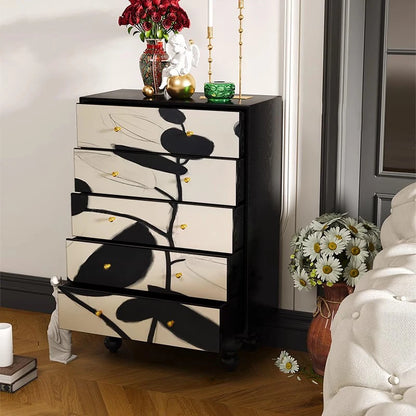 Classic Luxury Storage Cabinet with Drawers — Minimalist Living Room