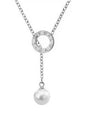 Stainless Steel Vintage Textured Delicate Necklace