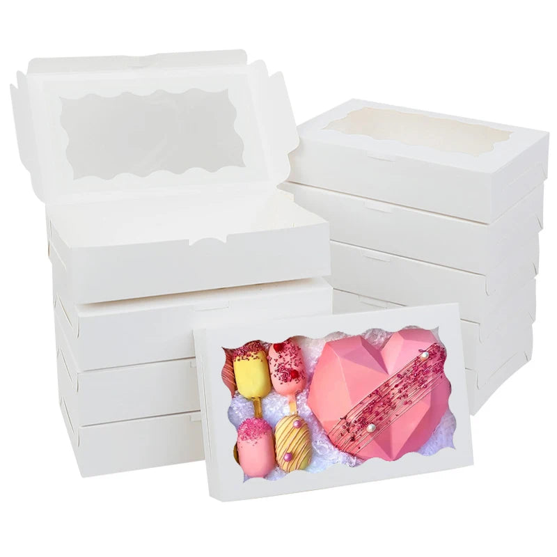 Kraft Paper Gift Boxes with Window — Set of 5, 10, or 20