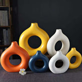 Porcelain Doughnut Vase — For Fresh & Dried Flower Arrangements