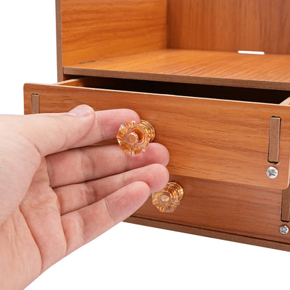Lift, Store, Organise — Monitor Stand with Drawers, Key Hook & Phone Holder