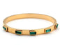 Fashion Simple Stainless Steel 3 Crystal Bracelet Bangle